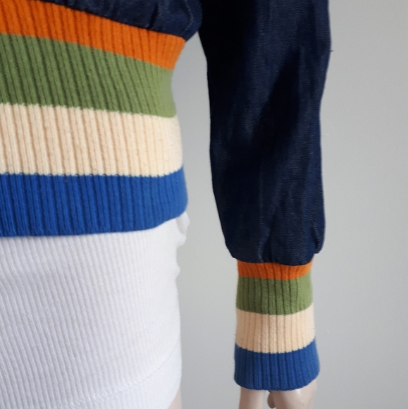 BDG | Denim Bomber with Knit Details - Picture 8 of 13